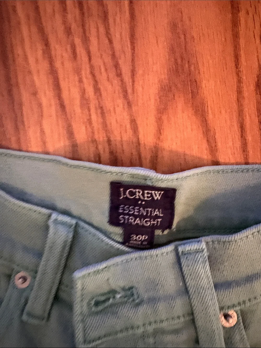 J. Crew Straight Jeans in Mint Green